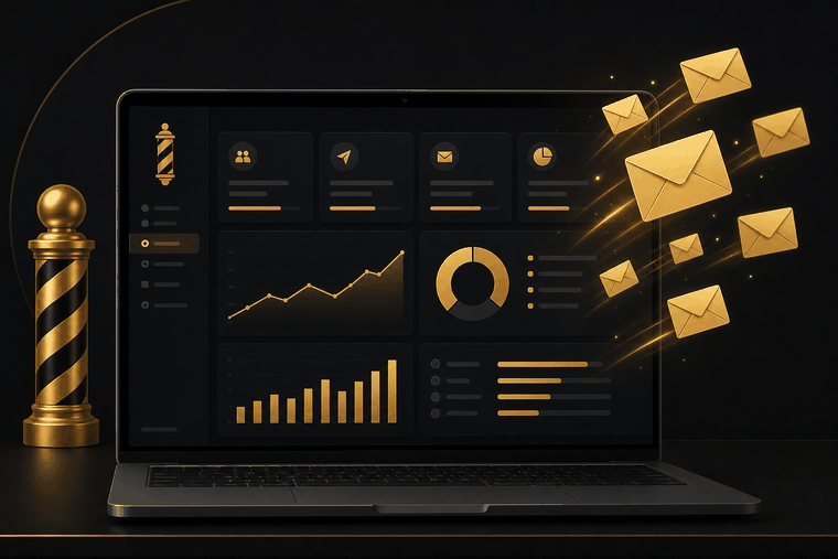 Barber Shop Ads Mailer mailing dashboard preview